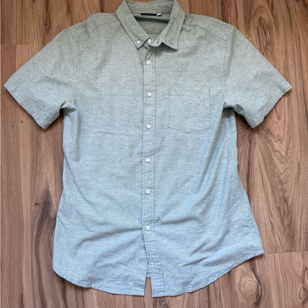 Men's ASOS Design Light Green Short Sleeve Shirt